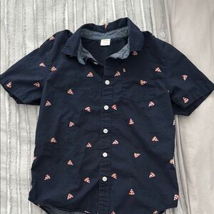 Gymboree Navy and Gray Shirt pizza design